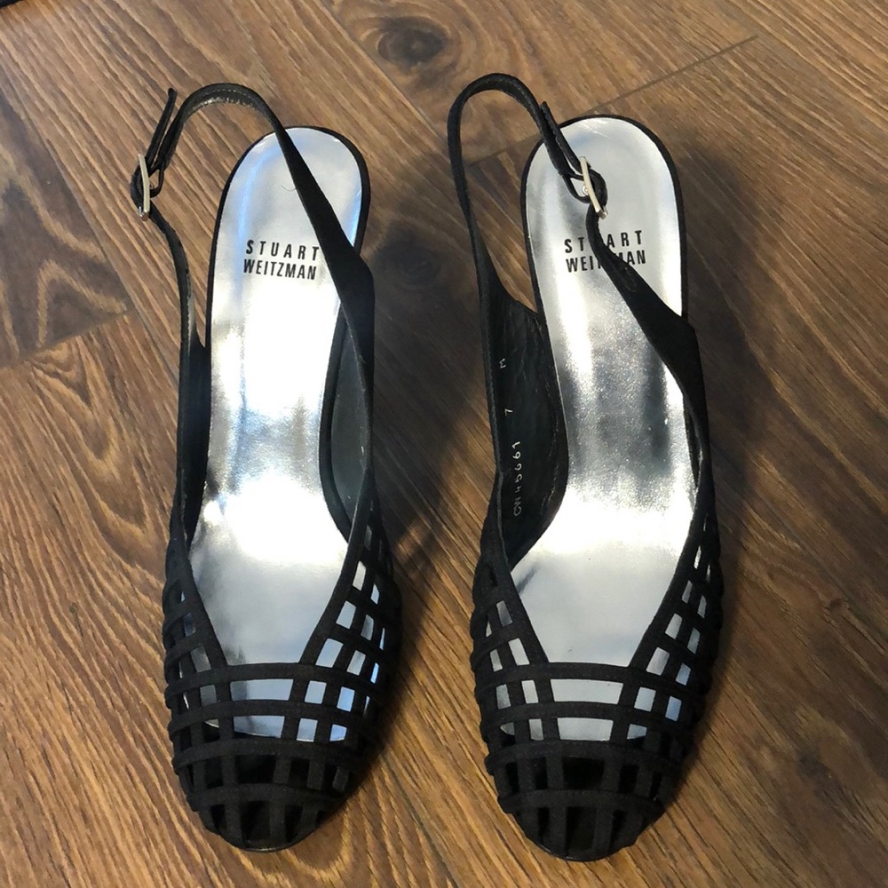 Stuart Weitzman Black Mapsling High Heels. NWOT